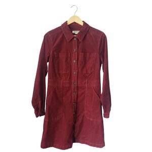 Boden Amanda Cord Short Dress Red Size US 8